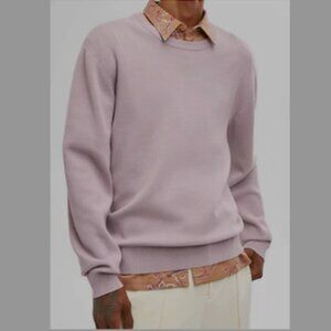 Mode of One Boxy Men's Regular Fit Crewneck Sweater Pale Elderberry Size XL